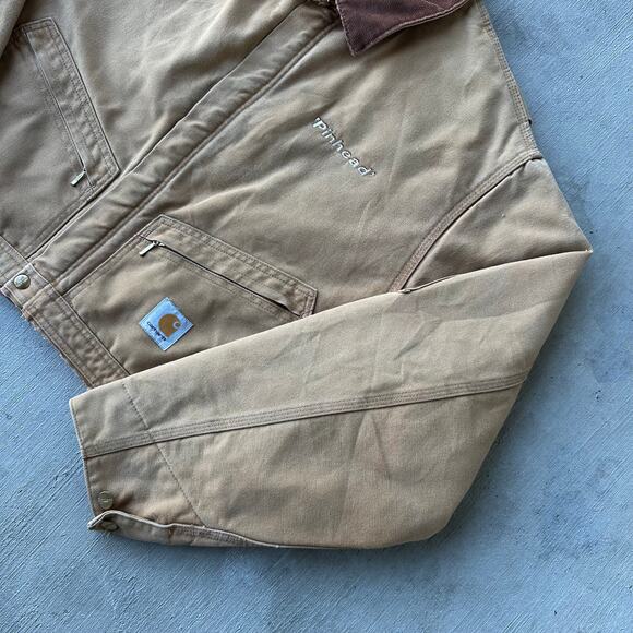 Vintage Y2K Carhartt brown cropped Detroit style work wear jacket - Picture 4 of 10